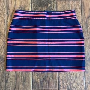 Jcrew factory navy and red mini skirt